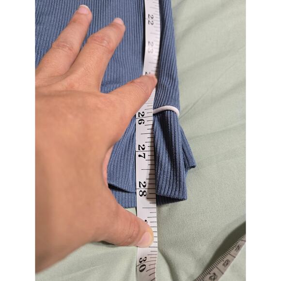 Nicole miller large women's blue ribbed pajama set - Picture 13 of 13